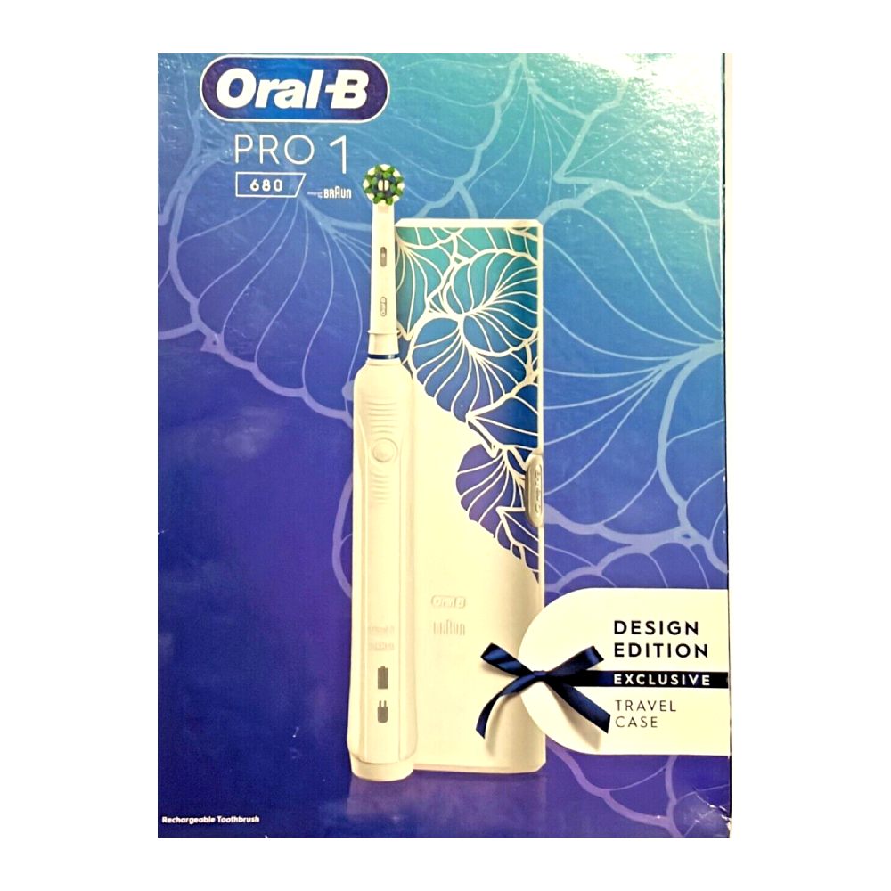 مسواک برقی اورال بی Oral-B مدل PRO 1 680 دارای برس ‌های نرم و لطیف بسته 1 عددی