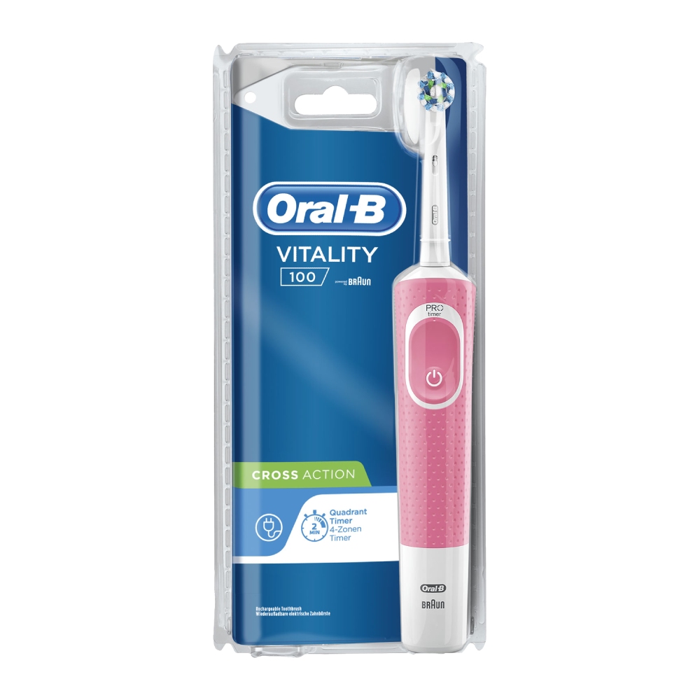 مسواک برقی اورال بی Oral-B مدل Vitality 100 Cross Action مخصوص بزرگسالان بسته 1 عددی