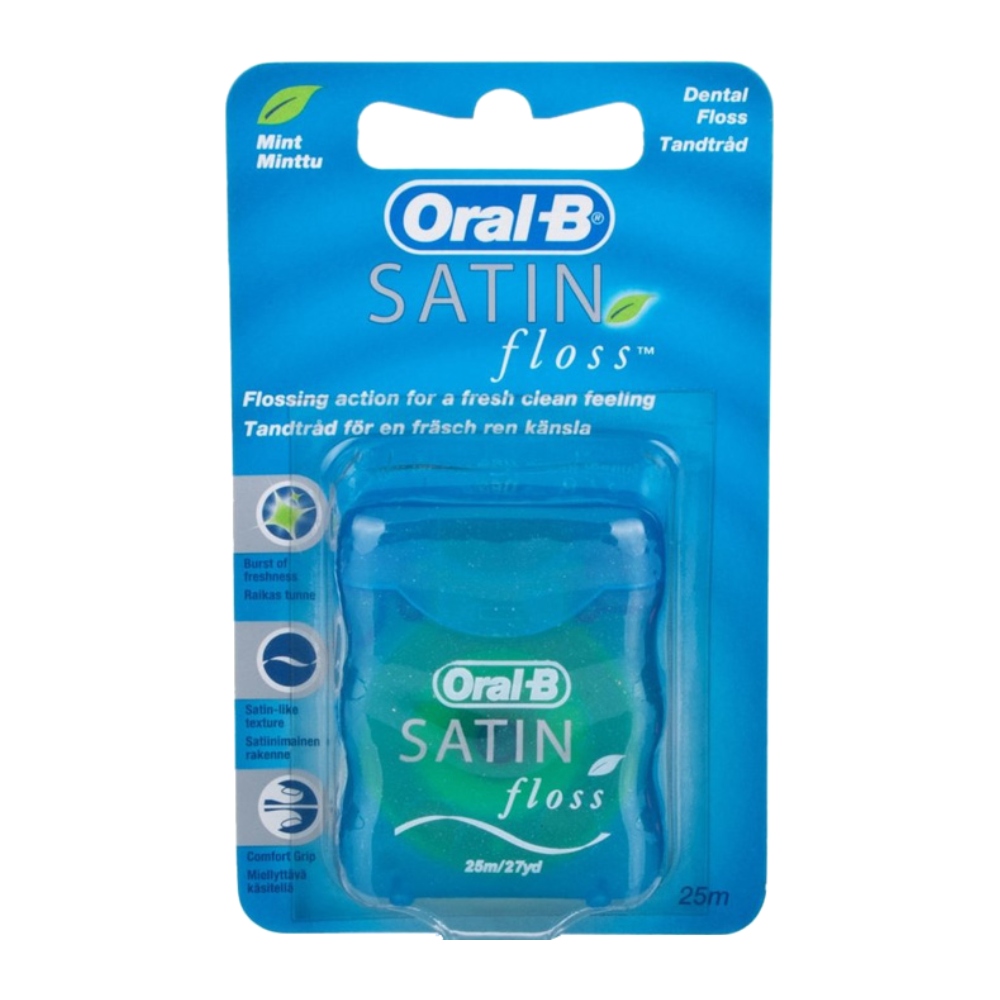 نخ دندان اورال بی Oral B مدل Satin با طعم نعنا طول 25 متر