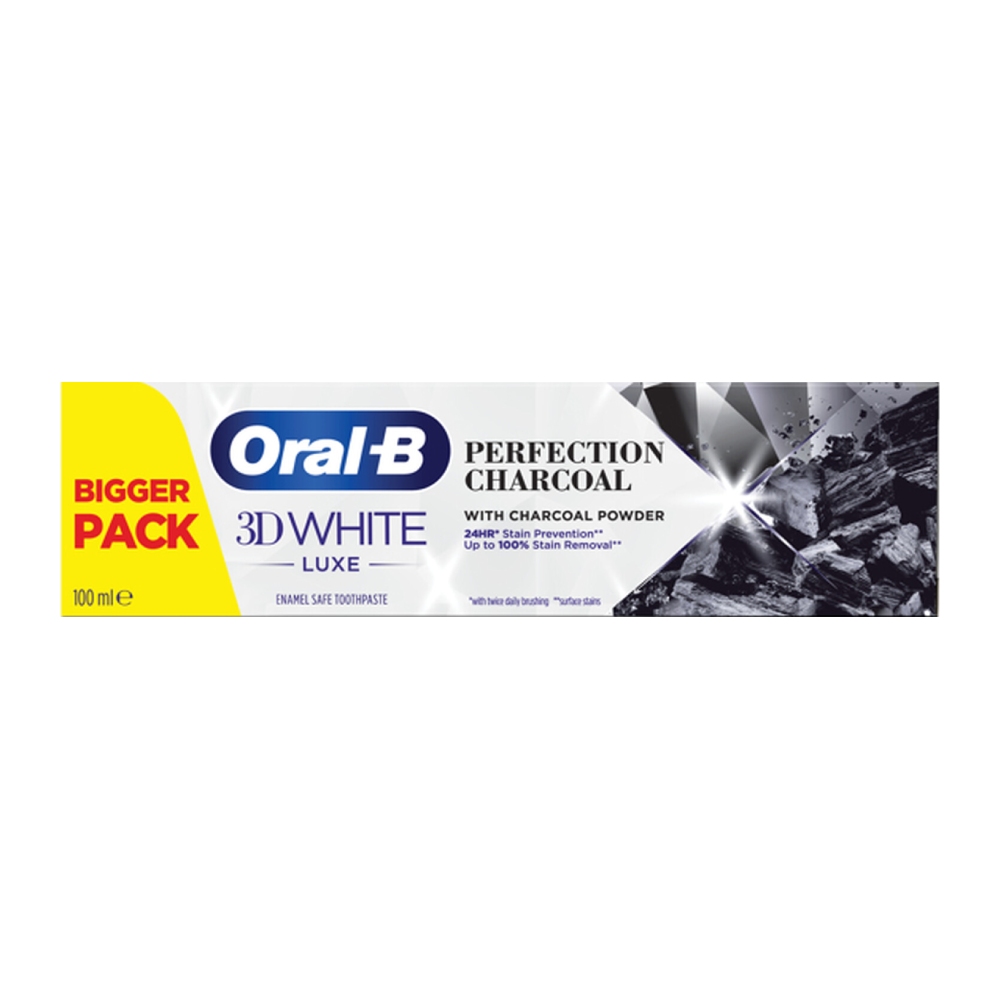 خمیر دندان سفید کننده اورال بی Oral-B مدل Perfection Charcoal حجم 100 میل