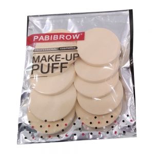 پد آرایش و بلندر Pabibrow مدل Makeup Puff بسته 10 عددی