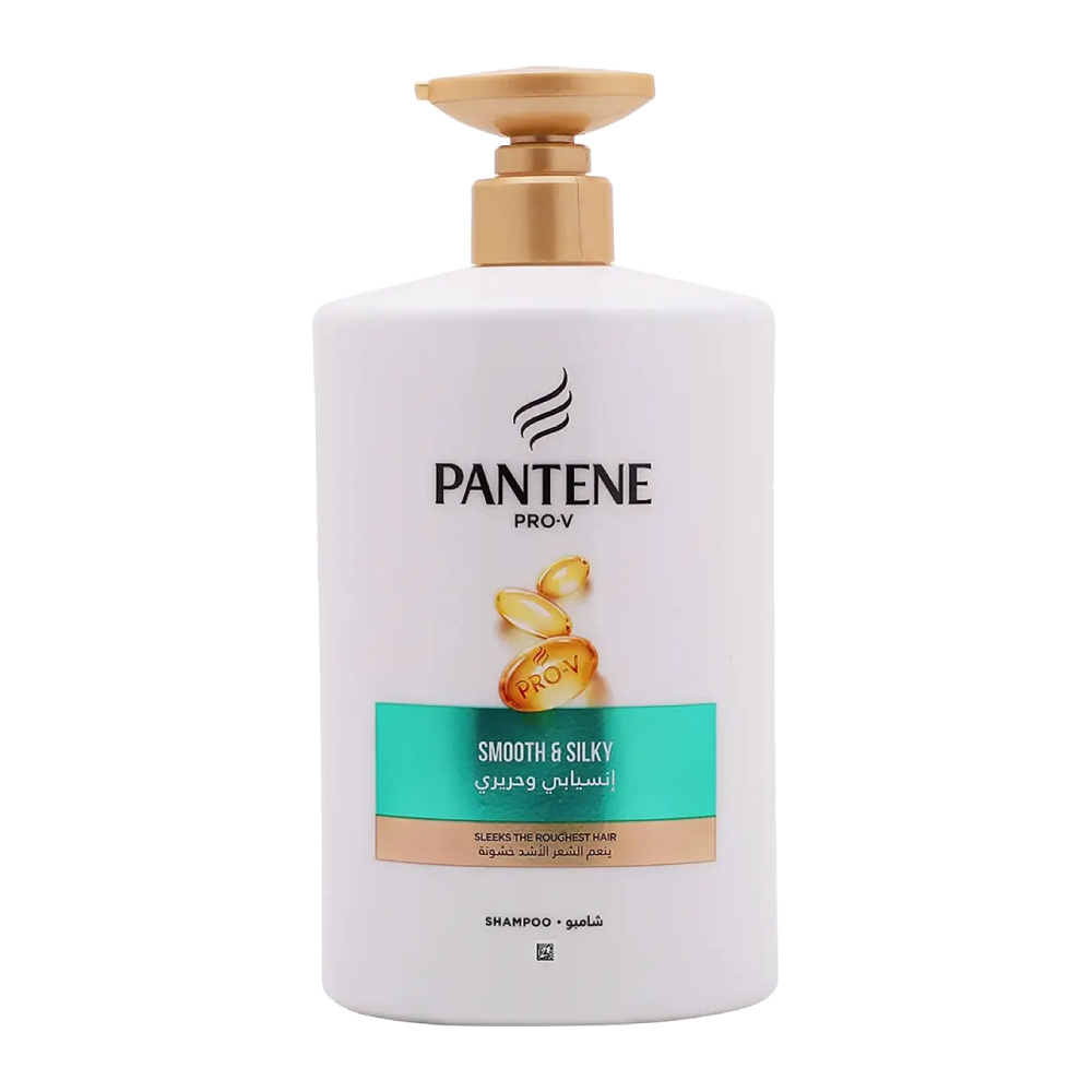 شامپو ترمیم کننده موی سر پنتین Pantene مدل Smooth And Silky ابریشمی کننده مو حجم 1000 میل