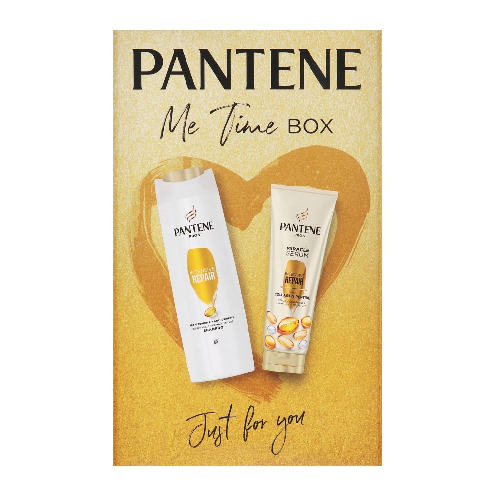 پک مراقبتی مو پنتین Pantene مدل Me Time حاوی شامپو و سرم ترمیم کننده مو بسته 2 عددی