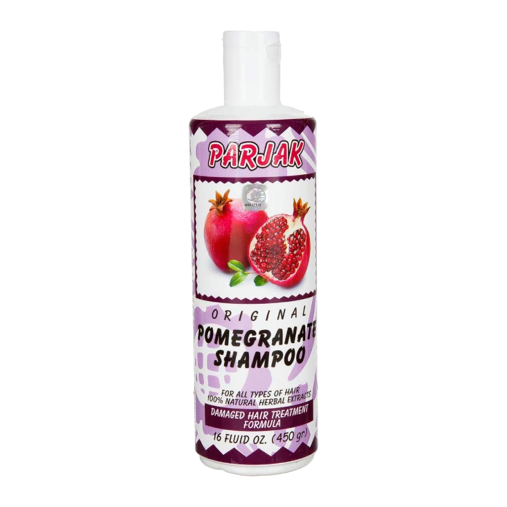 شامپو موی سر پرژک Parjak مدل Pomegranate حاوی عصاره انار وزن 450 گرم