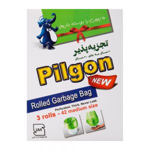 کیسه زباله رولی پیلگون Pilgon سایز متوسط 55X75 بسته 42 عددی