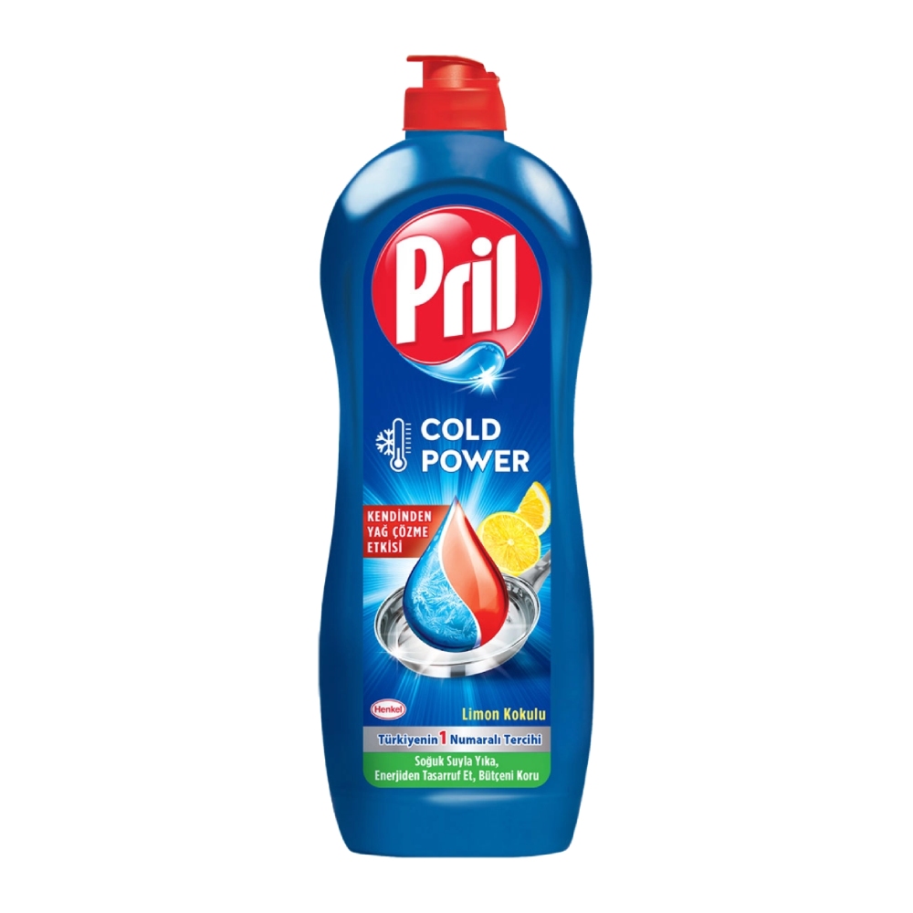 مایع ظرفشویی پریل Pril مدل Cold Power حاوی رایحه لیمو حجم 653 میل