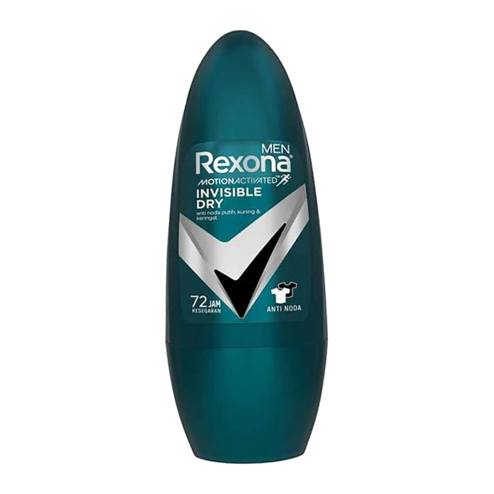 مام رول مردانه رکسونا Rexona مدل Invisible Dry ضد لک سفید و زرد حجم 45 میل