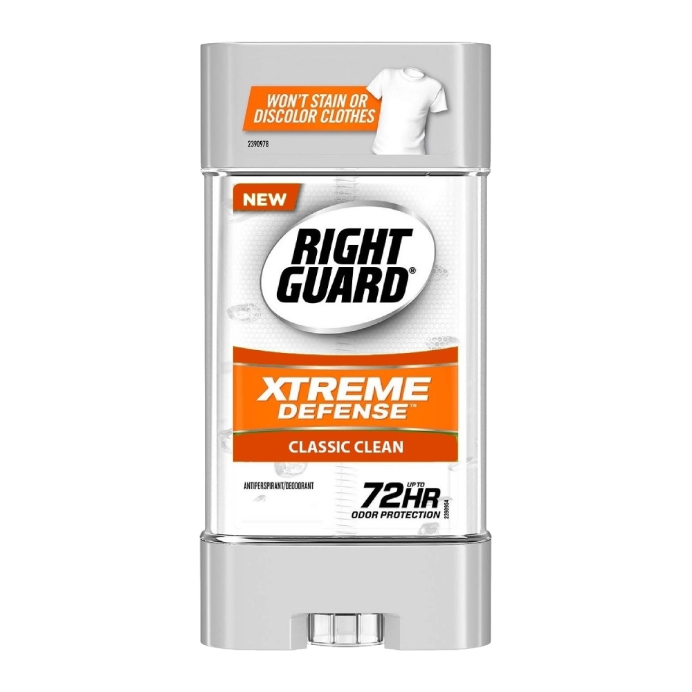 ژل ضد تعریق Right Guard سری Xtreme Defense مدل Classic Clean وزن 113 گرم