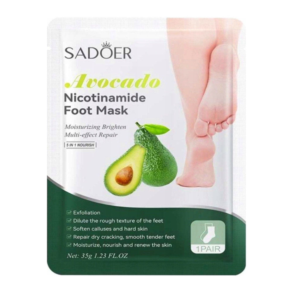 ماسک پوشیدنی پا Sadoer مدل Avocado حاوی عصاره آووکادو وزن 35 گرم