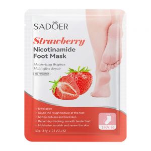 ماسک پوشیدنی پا Sadoer مدل Strawberry مرطوب کننده پوست وزن 35 گرم