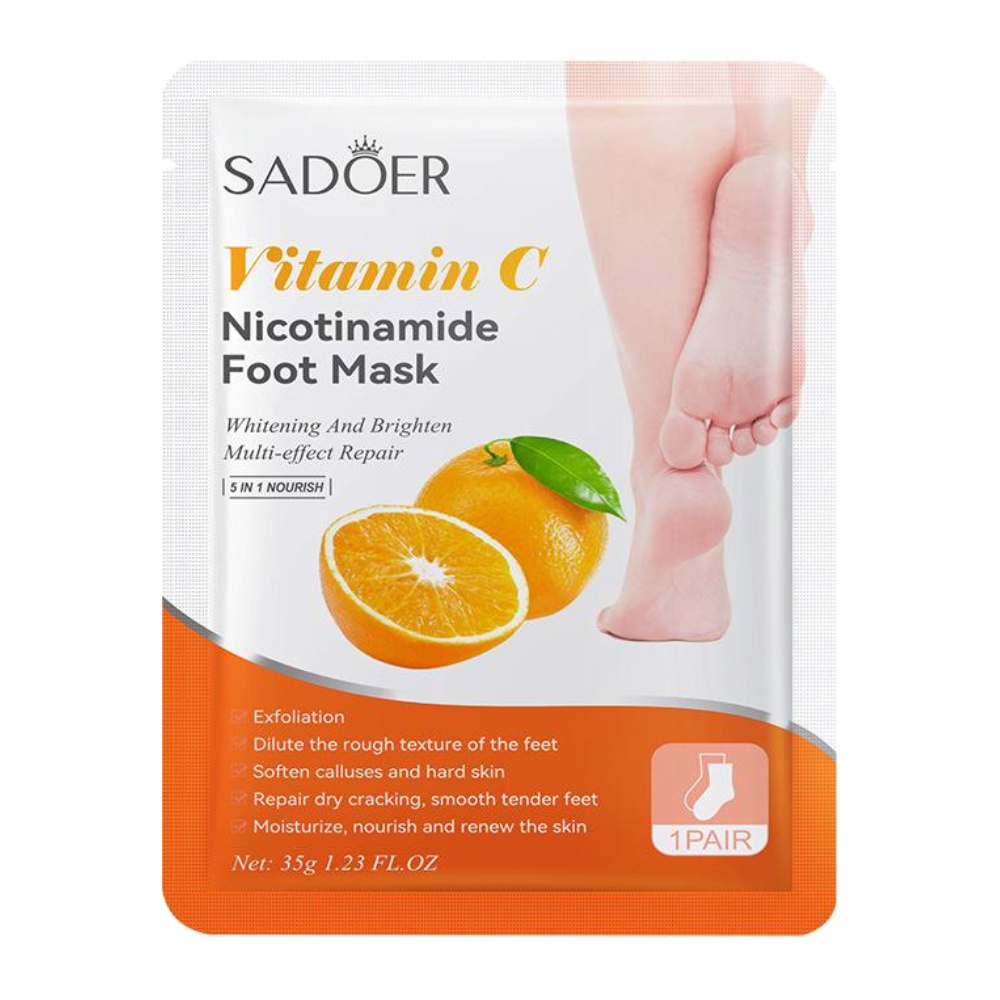 ماسک پوشیدنی پا Sadoer مدل Vitamin C سفید کننده پوست پا وزن 35 گرم