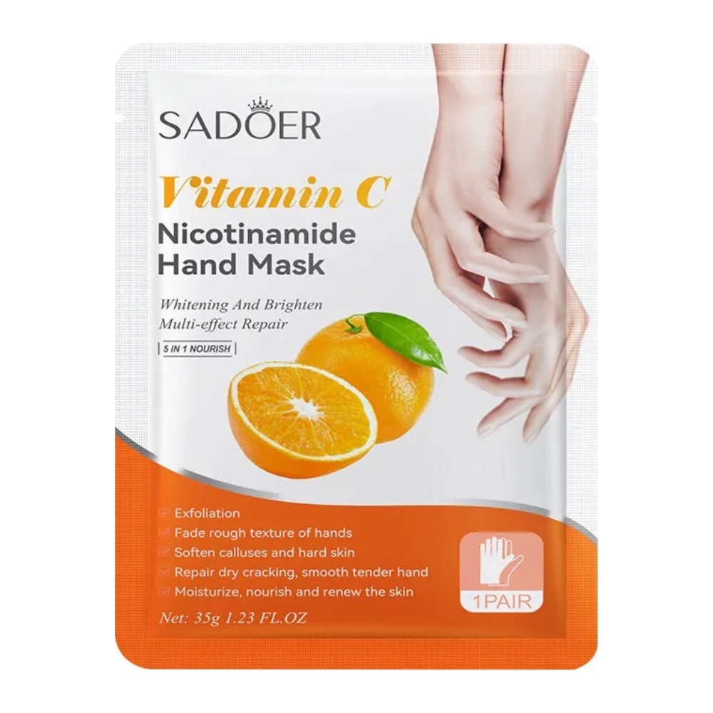 ماسک پوشیدنی دست Sadoer مدل Vitamin C حاوی ویتامین C وزن 35 گرم