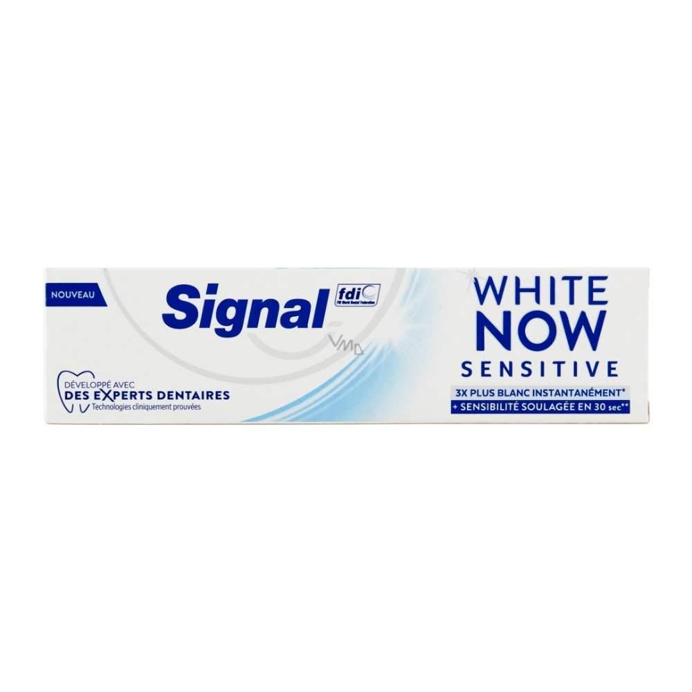 خمیر دندان سفید کننده سیگنال Signal سری White Now مدل Sensitive حجم 75 میل