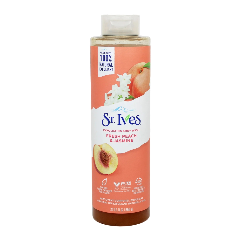 شامپو بدن St. Ives مدل Fresh Peach And Jasmine حاوی عصاره هلو و یاسمن حجم 650 میل