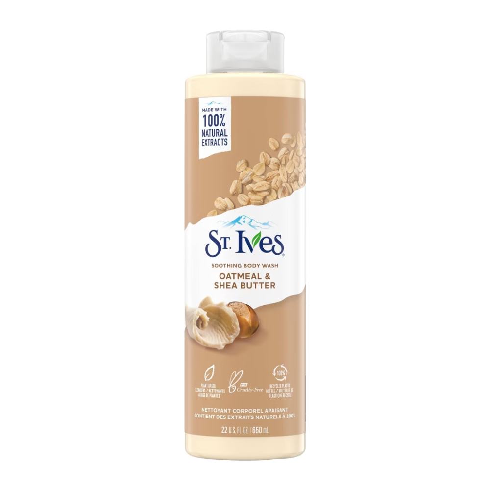 شامپو بدن St. Ives مدل Oatmesal And Shea Butter حاوی شی باتر حجم 650 میل