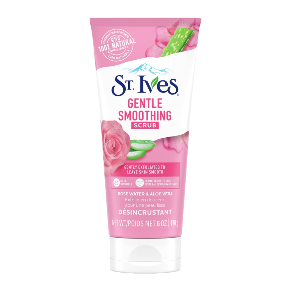 اسکراب و ماسک صورت St. Ives مدل Rose And Aloe عصاره گل رز و آلوئه ورا وزن 170 گرم