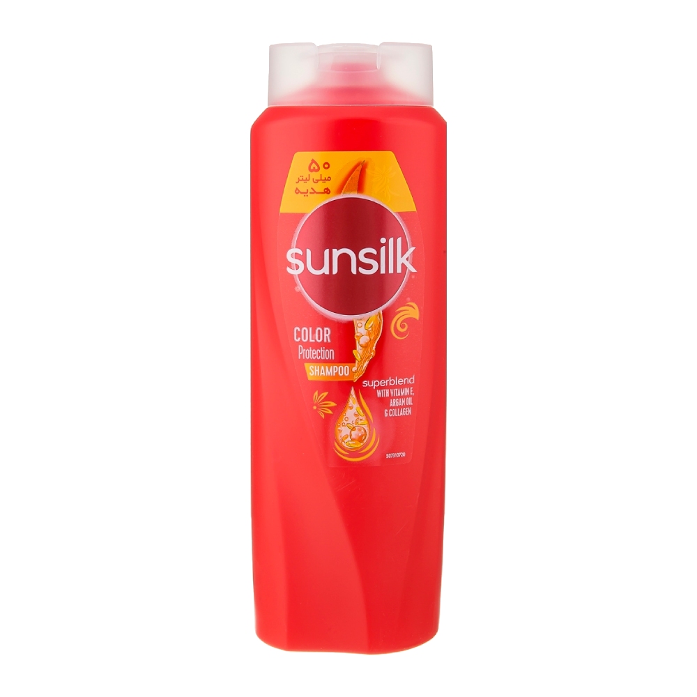 شامپو مو سان سیلک Sunsilk مدل Collor Protection مناسب موهای رنگ شده حجم 600 میل