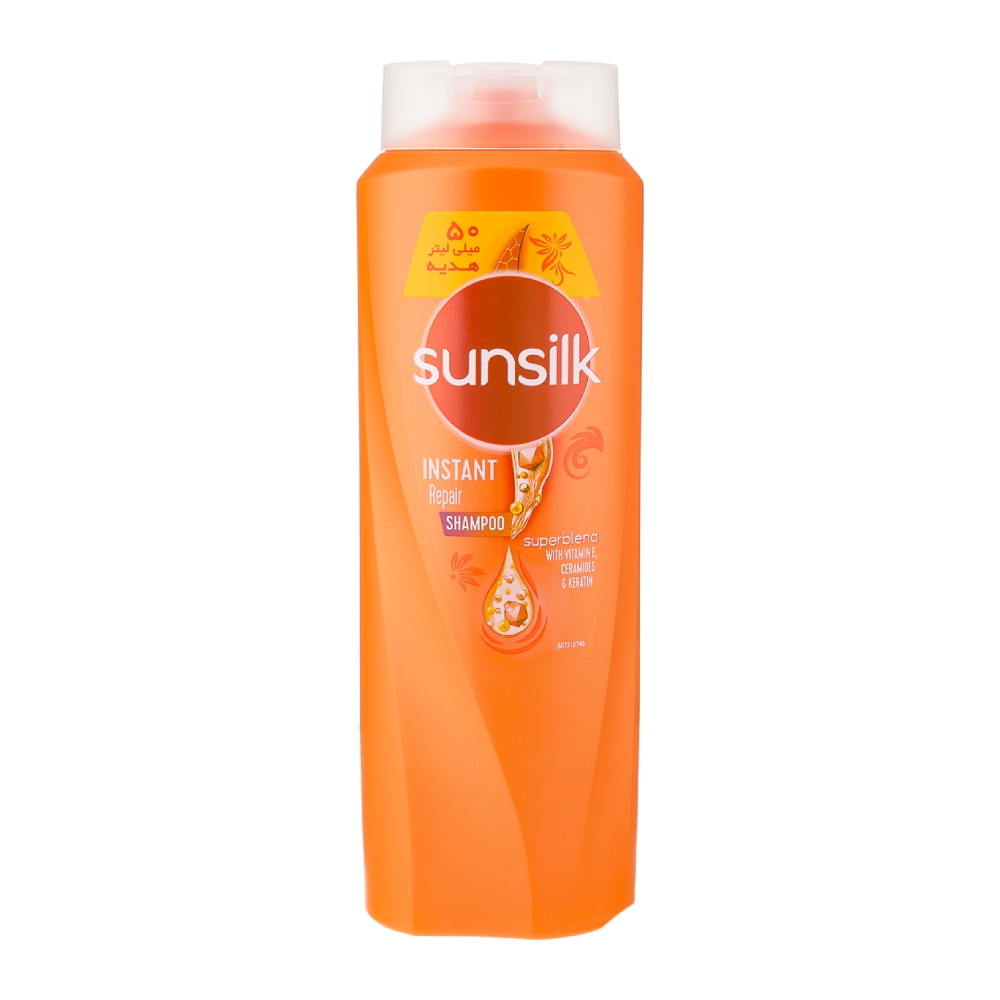 شامپو مو سان سیلک Sunsilk مدل Instant Repair مناسب موهای آسیب دیده حجم 650 میل