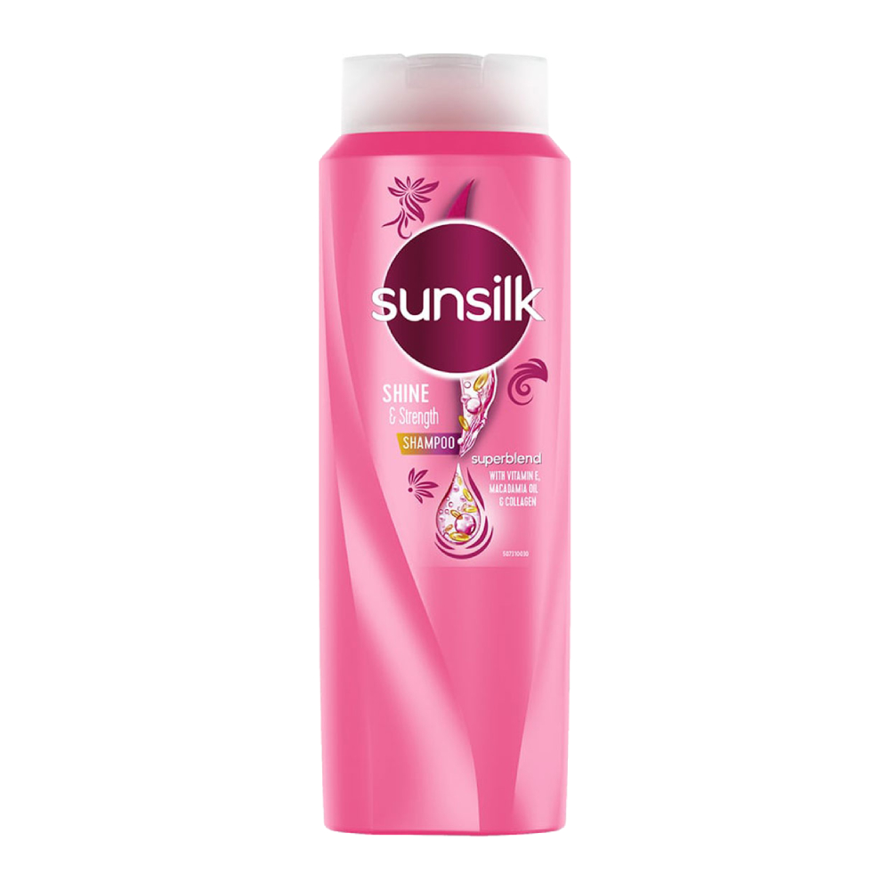 شامپو تقویت کننده موی سر سان سیلک Sunsilk مدل Shine And Strength براق کننده حجم 600 میل