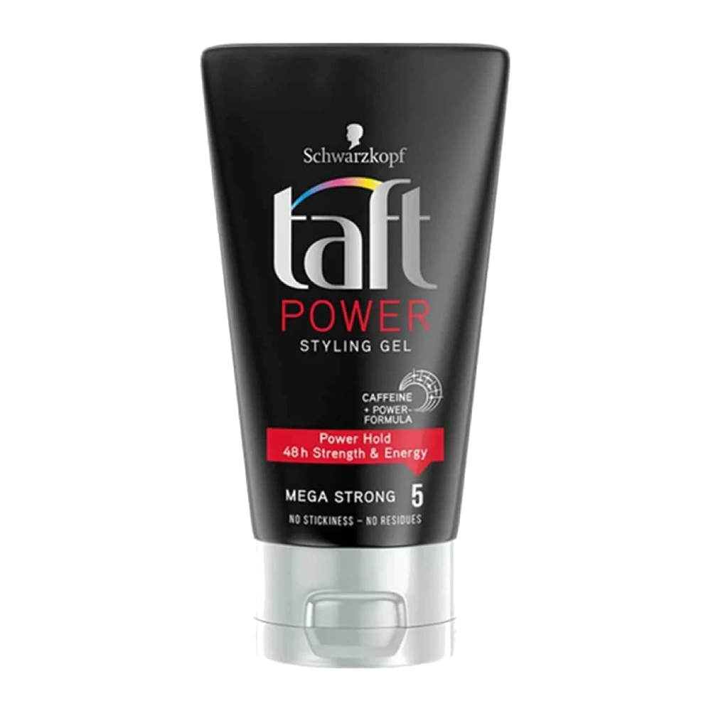 ژل مو تافت Taft مدل Power میزان سختی 05 حاوی کافئین حجم 150 میل