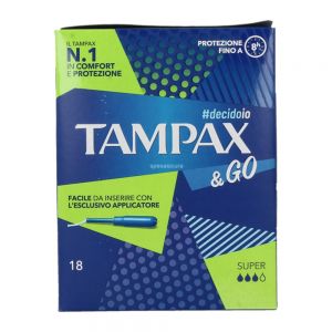 تامپون Tampax مدل Tampax And Go درجه Super 3 بسته 18 عددی