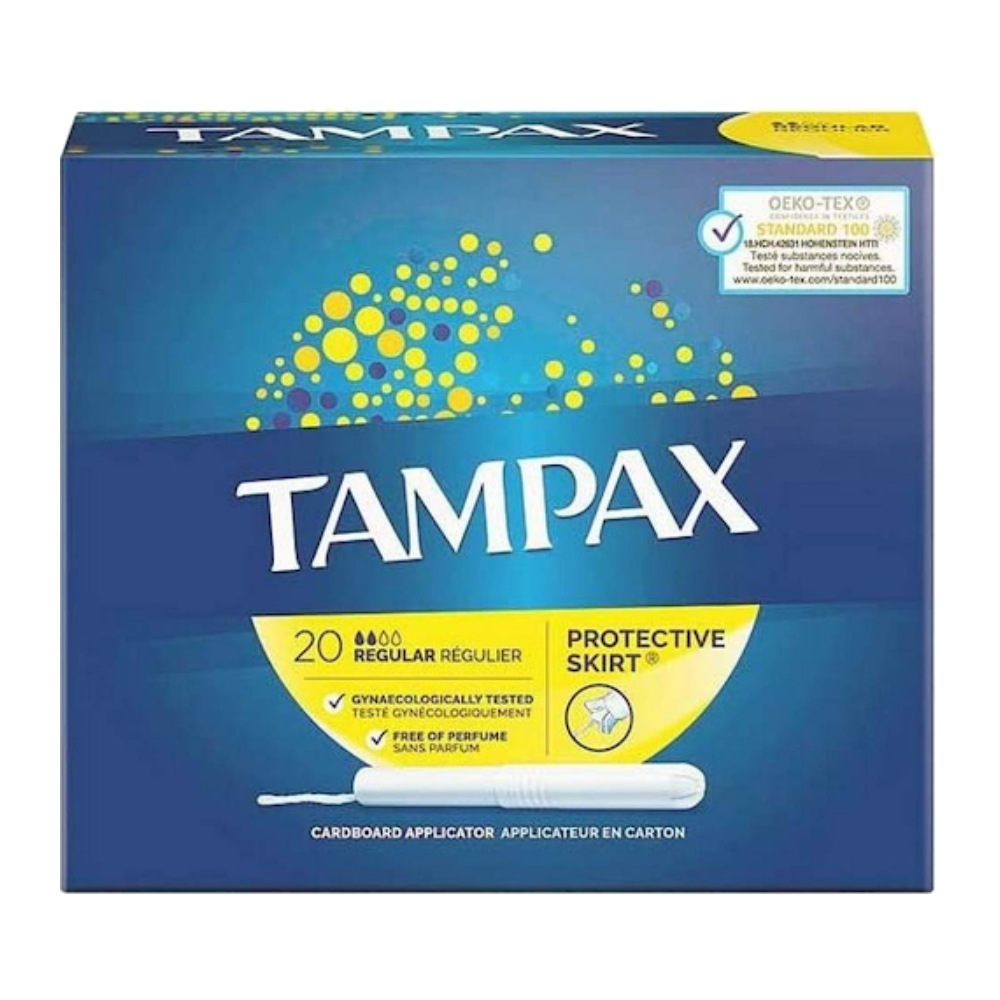 تامپون Tampax مدل Tampons درجه 2 Regular غیر معطر بسته 20 عددی