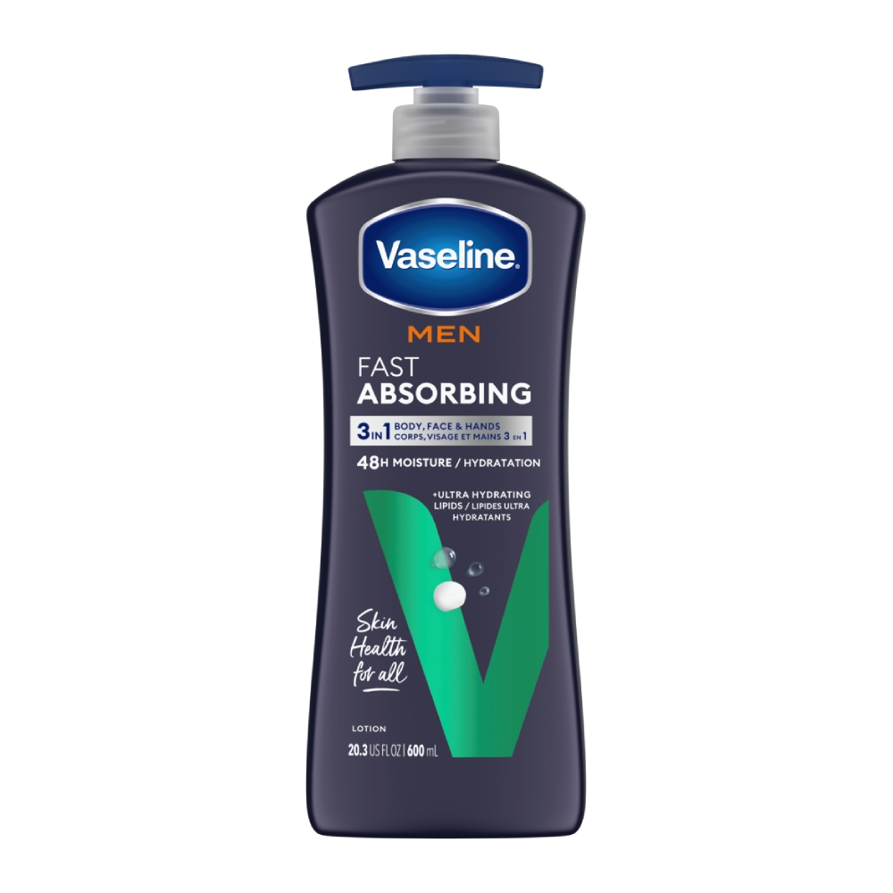 لوسیون بدن وازلین Vaseline مدل Fast Absorbing مناسب آقایان حجم 600 میل