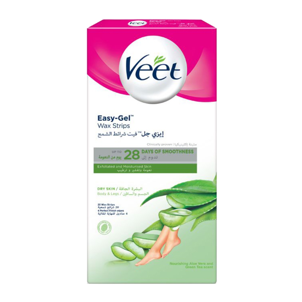 نوار مو بر ویت Veet مدل Dry Skin مناسب پوست های خشک بسته 20 عددی