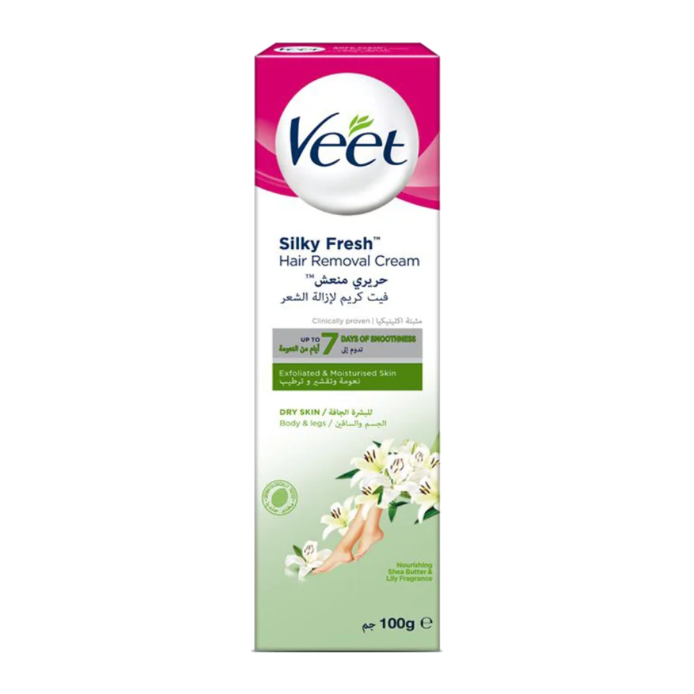 کرم موبر Veet مدل Silky Fresh مناسب پوست های خشک وزن 100 گرم