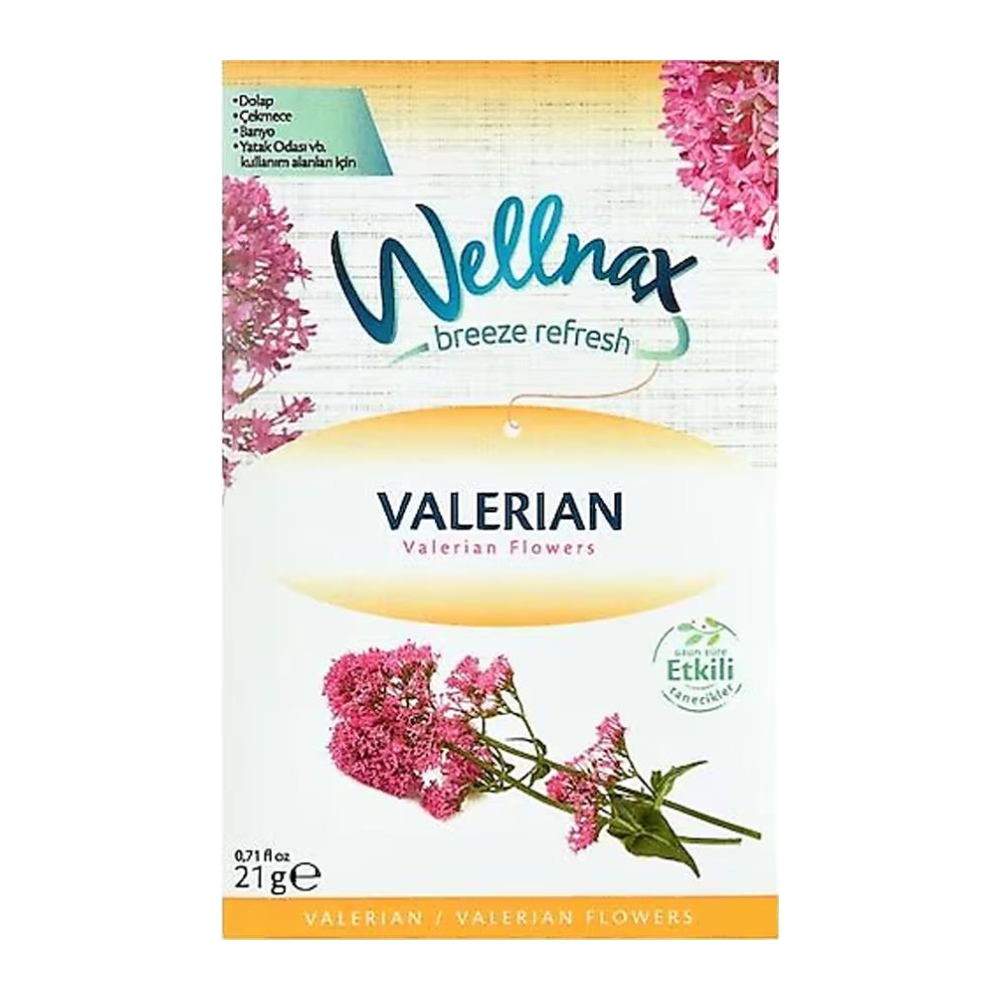 خوشبو کننده کمد و لباس Wellnax مدل Valerian رایحه گل سنبل الطیب وزن 21 گرم